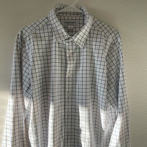 Mizzen + Main leeward large trim fit striped shirt